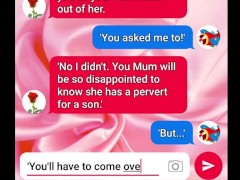 Sexting with my step aunt, when she's alone we play with her ass