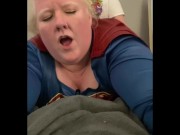 Preview 1 of BBW Albino Super Girl talks dirty and gets creampied