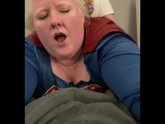 BBW Albino Super Girl talks dirty and gets creampied