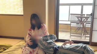 Boyfriend immediately sucked  Maria's milk in suit that came home from work♡Japanese amateur hentai