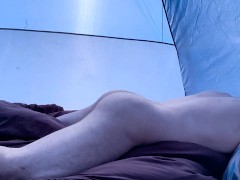 Horny Guy Risky Tent Bed Humping On Public Campsite