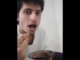 Licking some Chocolate, Hot Guy Asmr Toungue Fetish Food Fetish