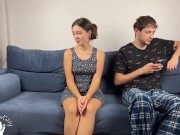 Preview 1 of Step Sister Aroused Step Brother! She Want Suck And Masturbate His Big Dick To Taste His Cum
