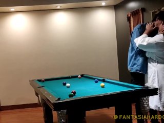 Jugando Al Pool Con Mi Mejor Amigo_Me Terminando Un_Buen Masaje En Mi_Colita