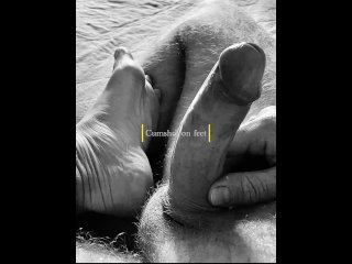 vertical video, masturbation, foot, cumshot