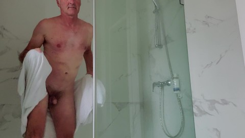 No cum, soft cock shower.