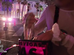 Changing into a sheer top on the Vegas Strip! - Screenshot 4 of 16 - Topless Girls