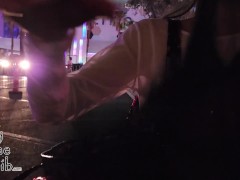 Changing into a sheer top on the Vegas Strip! - Screenshot 5 of 16 - Braless