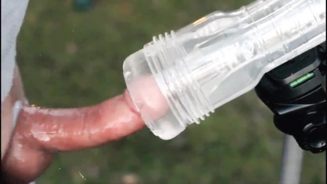 A merry Christmas outdoor hard cock milking