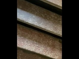 Public Dickflash to Neighbours Watching MeMasturbate on Stairs