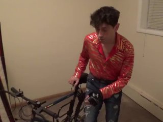 XXX Jock Maolo the Pornstar Rides A Bike Naked!
