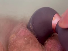 Hairy FTM orgasms 4 times using clit suction toy in the bath - Screenshot 8 of 16 - Ftm