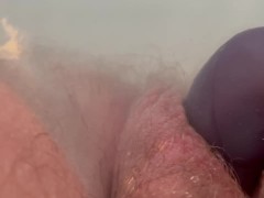 Hairy FTM orgasms 4 times using clit suction toy in the bath - Screenshot 9 of 16 - Hairy Pussy