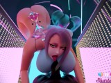 You POV fuck Lucy and Rebecca from Cyberpunk Edgerunners 3d animation loop with sound