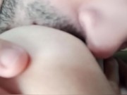 Preview 3 of sucking and biting my wife's big hard lactating nipples