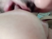 Preview 4 of sucking and biting my wife's big hard lactating nipples