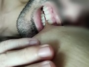 Preview 6 of sucking and biting my wife's big hard lactating nipples