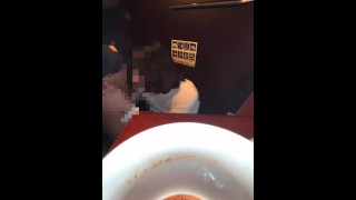 Standing Back Blowjob At Necafe, Men And Women Satisfy Their Desires