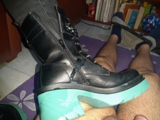 footjob, bootjob, step fantasy, leather