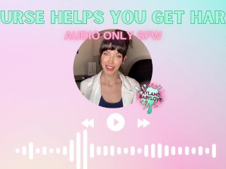 SFW AUDIO ONLY Nurseは、あなたが固くなるのを助け、彼女の猫を使って絶頂させます