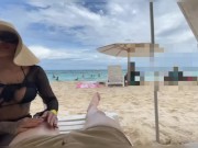 Preview 4 of He fucks the masseuse on the beach, a hot Latina (Athenea Samael and Eros_08)