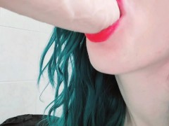 Slow cock sucking teasing