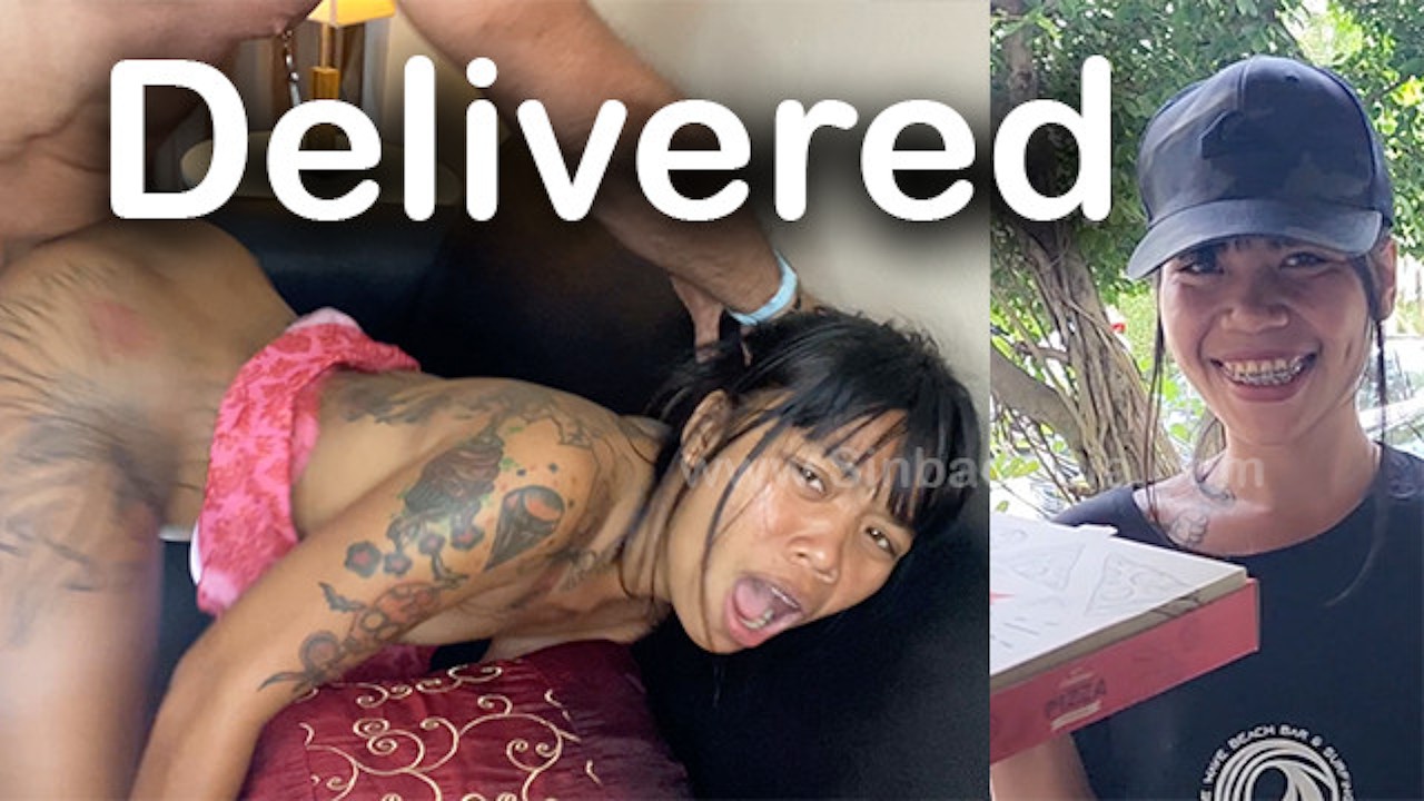 THAI PIZZA DELIVERY GIRL & HARDCORE THROATPIE