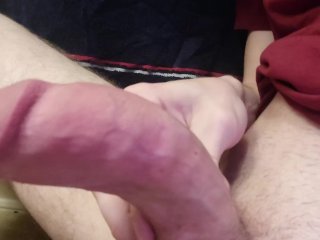 HOT Solo Male Masturbation - What Do You Think ofMy Big White Cock? LOTS PRECUM and a BIG_CUMSHOT