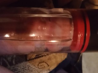 Filled the penis pump hard