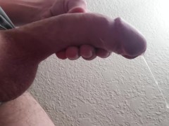 A Quick Release Before Bed, BIG WHITE COCK Stroked, Would You Lick Up My Cum Baby? - Solo Male