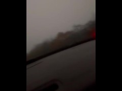 Caught naked in road by wagon driver