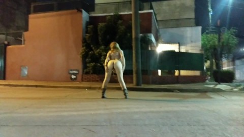 Hotwife upskirt in short dress in public on the street voyeur amateur anal sex