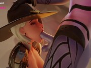 Preview 3 of Futa Widow fucks Ashe's mouth softly (Overwatch 2 3d animation loop with sound)