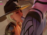 Preview 6 of Futa Widow fucks Ashe's mouth softly (Overwatch 2 3d animation loop with sound)