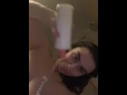 Preview 5 of Huge soapy titties in the shower 🤪