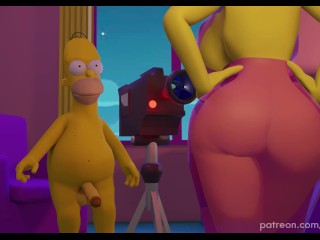 THE SIMPSONS - Marge and Homer make a SEXTAPE - Porn Parody