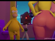 Preview 2 of THE SIMPSONS - Marge and Homer make a SEXTAPE - porn parody