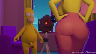 THE SIMPSONS - Marge en Homer maken een SEXTAPE - porno parodie