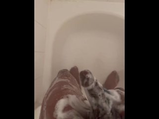 vertical video, solo male, shower sex, exclusive