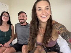 Video Friends have casual amateur threesome | riding, rimming, and really good fucking and sucking