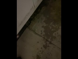 DADDY at Work PISSING everywhere in the ALLEY