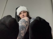 Preview 2 of Christmas, Holiday Foot Worship, Slave Training Teaser