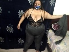 chubby bbw girl  changing clothes