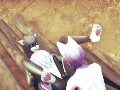 Furry Threesome Fox and 2 cats.mkv