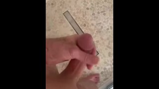 Masturbating in shower while babysitter watching