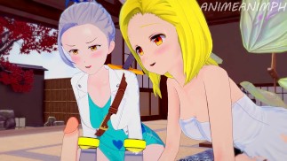 THE SEVEN DEADLY SINS ELAINE AND JERICHO THREESOME ANIME HENTAI 3D UNCENSORED