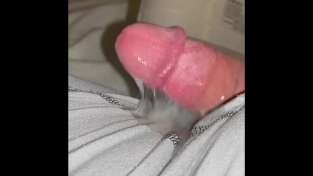 Cock jumps with PRECUM before a flowing CUM filled orgasm