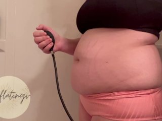 kink, belly inflation, amateur, big tits