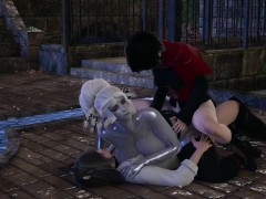 Threesome Futa Blake Belladonna and Ruby Rose fucks Salem RWBY