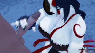In The Middle Of The Cold Ragnarok Hentai Hot Animations Kratos Female Tries A Very Hot Cock